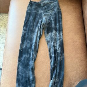 Lululemon Black Tie Dye Align Leggings